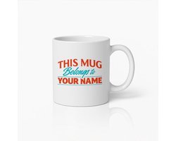 Gepersonaliseerde Mok - Naam Cadeau Mok - Koffie Moment - Eigen Ontwerp Mogelijk - 330 ml Capaciteit - Wit
