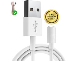 Niet-Magnetische Oplaadkabel - Vibrator en Satisfyer Oplader - Compatibel met o.a. Pro 2 Generation 1 & 2 (Next Generation), Pro 2 Vibration en Pro 4 Couples - USB Wit