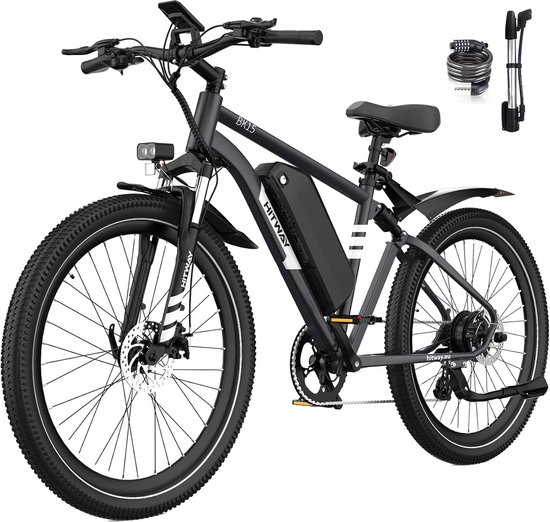 Hitway Elektrische Fiets BK15 Plus - 29 Inch City Commuter EBike met Afneembare 48V 15.6Ah Lithium Batterij - Mountain E-Bike met 250W Motor - 7 Versnellingen - IP54 Waterdicht - Elektrische Fietsen - Hitway - €869,99
