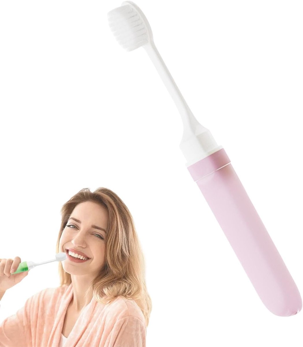 Opvouwbare Tandenborstel - Reis Tandenborstel - Hygiënisch Onderweg - Compact Ontwerp - 12 cm - Willekeurige Kleur