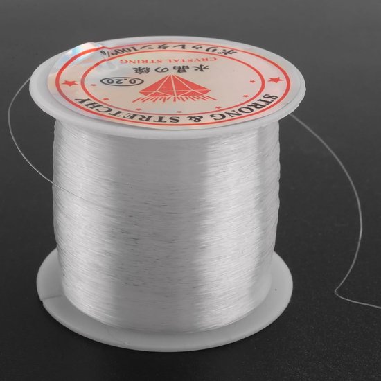 Nylon Vislijn - Kralenkoord - Vissen - 02 mm Diameter - 11 Pond Trekkracht - Doorzichtig van Merkloos — afbeelding 4
