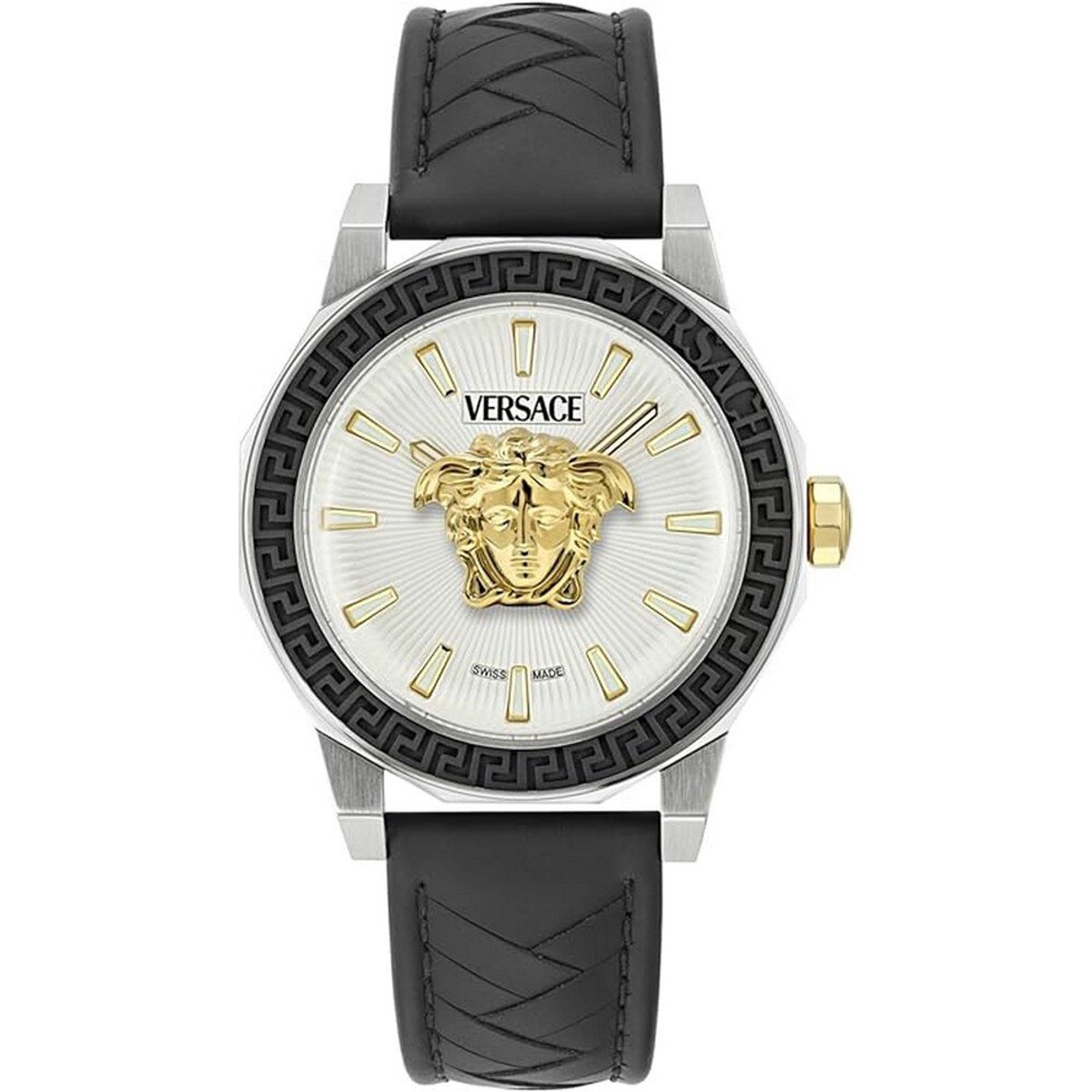 Versace Medusa Deco VE9I00124 Horloge - Leer - Zwart - Ø 43 mm