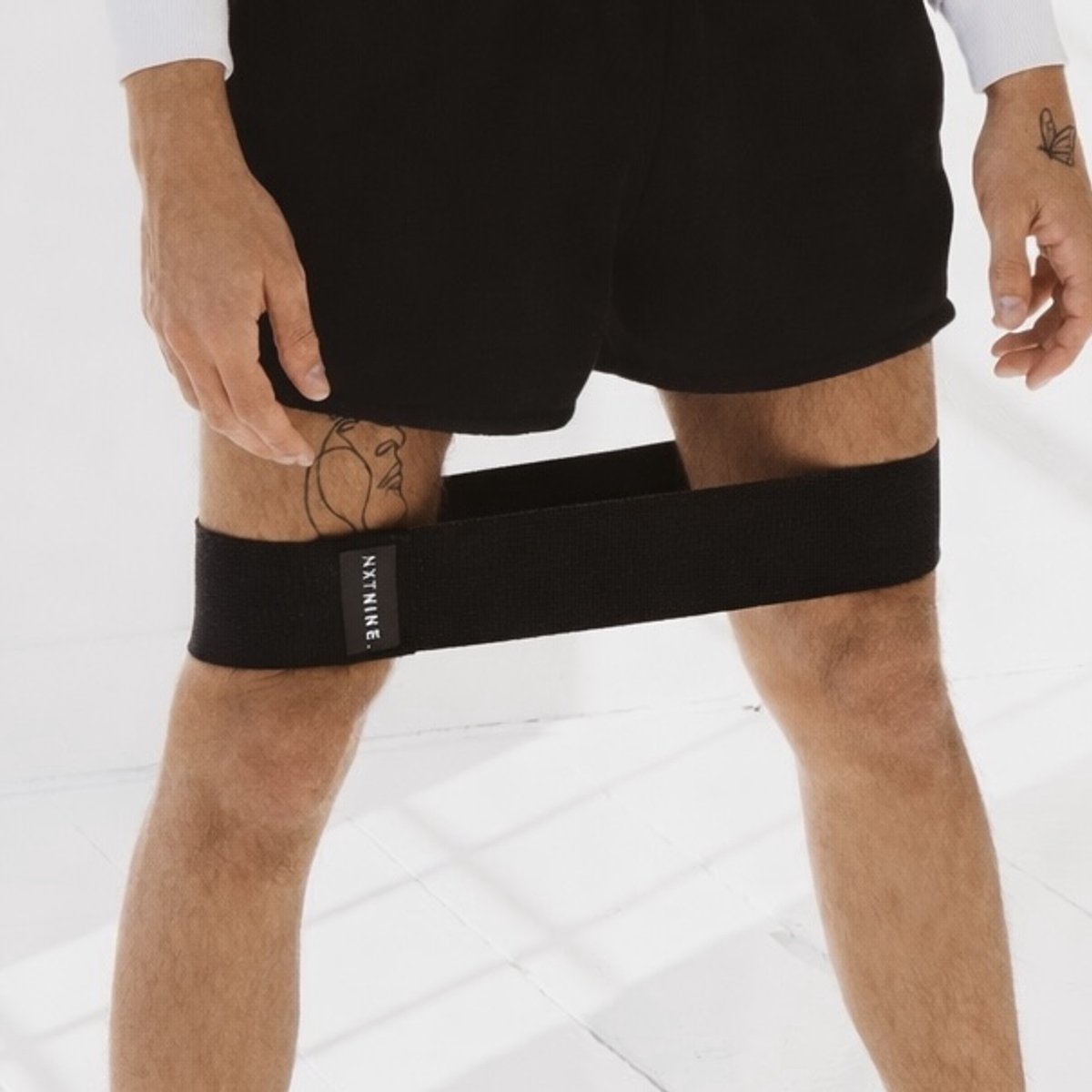 NXT NINE weerstandsband HEAVY L - Booty Band - Fitness Elastiek - Korte Resistance Band - Zwart