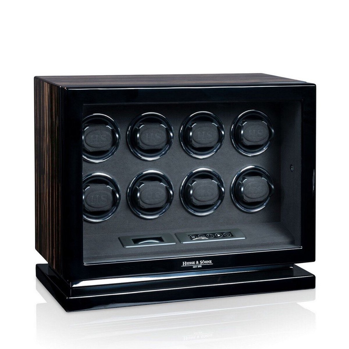 Heisse Söhne - 70019-231.19 - Horlogeopwinder - voor 8 horloges - Rome 8 - Ebbenhout hoogglans