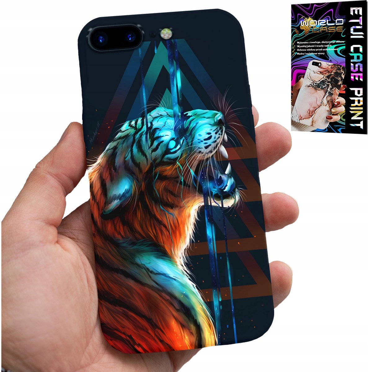 Hoesje voor iPhone (7 Plus) - Tiger Men's Patterns voor het hoesje, hoesje