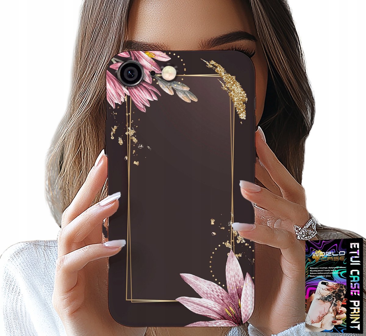 iPhone hoesje (6 Plus) - Hoesje met elegant bloemenpatroon