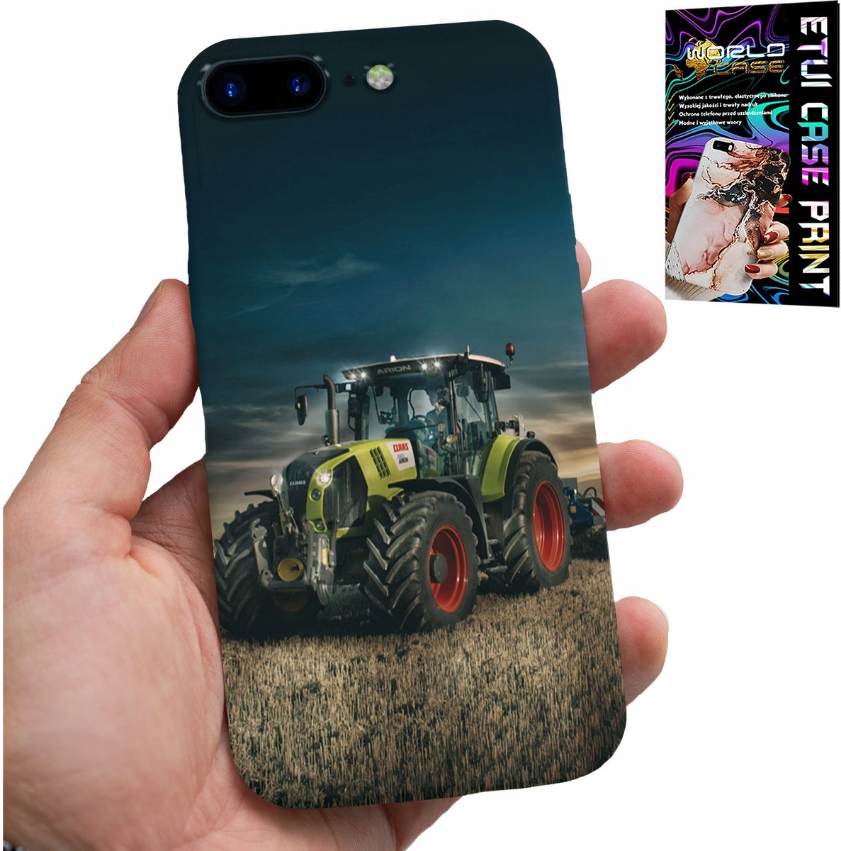 iPhone hoesje (7 Plus) - Tractor, landbouwtrekker Plecki, patronen