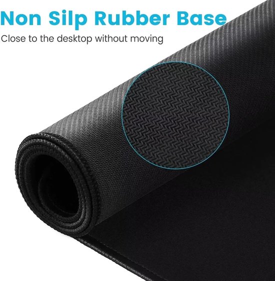 Gaming muismat XXL - Grote tafelonderlegger - Verbeterde precisie - Antislip bureaumat - 600x300x3mm - Groen voetbalveld — afbeelding 3