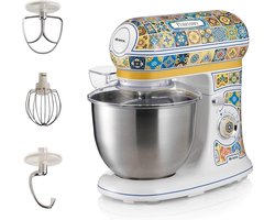 Ariete Positano 1588 - Italiaans design keukenmachine - 5.5 liter - 3 accessoires - 2400 Watt - 7 snelheden