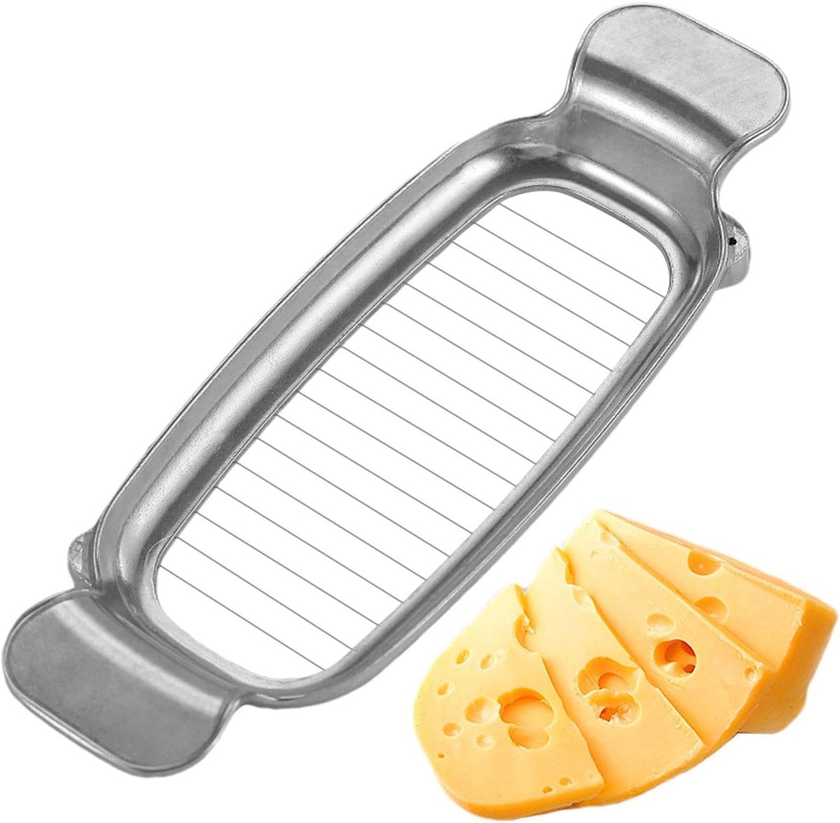 Kaassnijder - Kaasschaaf boter - Kaas snijden - Vaatwasmachinebestendig - 20 cm lengte - Zilver