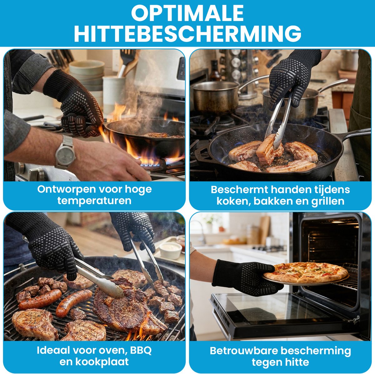BBQ BBQ 500°C Hittebestendige Handschoenen - afbeelding 5