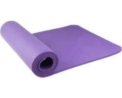 Fitnessmat - Yogamat Trainingsmat - Thuis Sporten - Antislip Ontwerp - 15 mm Dikte - Paars