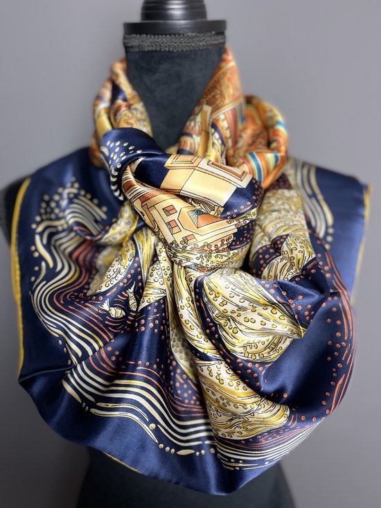 Prettystern Zijden vierkante bandana halsdoek voor heren, 53/53 cm, épaisseur 14mm, roulé à la main Prettystern Zijden vierkante bandana halsdoek voor heren, 53/53 cm, épaisseur 14mm, roulé à la main