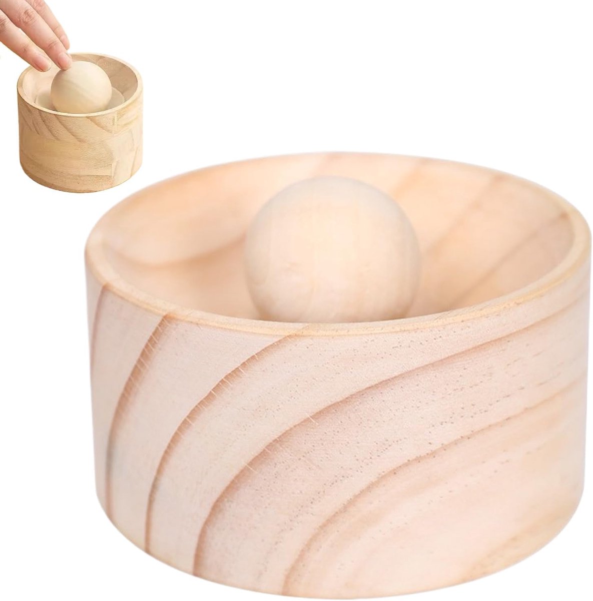 Houten Dumpling Maker - Knoedel Vorm - Snel Koken - Antiaanbaklaag - Diameter 8cm - Lichtbruin
