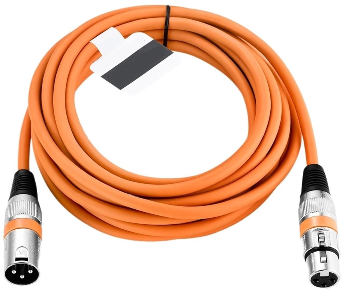 XLR Kabel - Microfoon Kabel - Audio Verbinding - Dubbele Afscherming - 10 Meter - Oranje