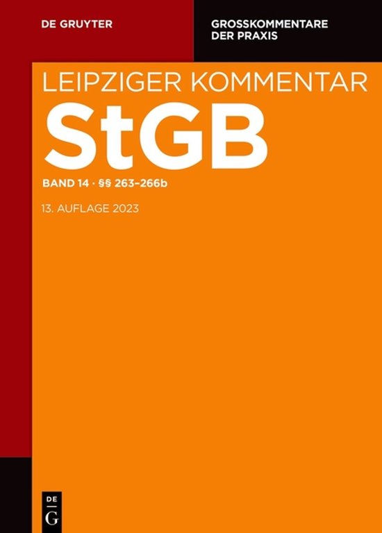 Großkommentare Der Praxis- §§ 263-266b - cover