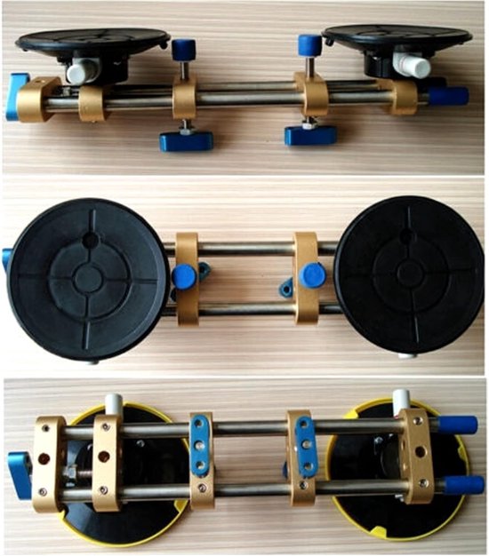 Zuignappen Naad Setter - Nivelleringsgereedschap Aanrecht - Naden Verbinden - Dubbele Zuignappen - 6 Inch - Zwart — afbeelding 5