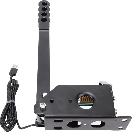 USB Handrem - Race Simulator - Games PC - 64 Bit Hall Sensor - 38x20x10 cm - Zwart — afbeelding 3