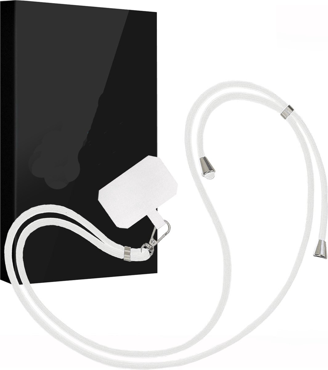 DW4Trading Universeel Telefoonkoord - Verstelbaar - Wit