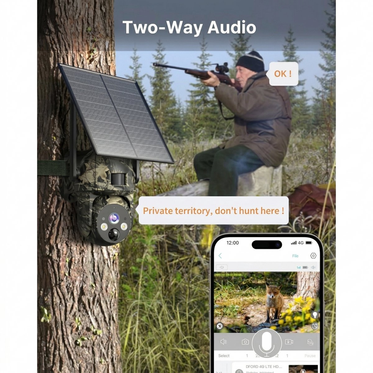 Shenzhen Beveiligingscamera 4G LTE met 2K HD Video en - afbeelding 2