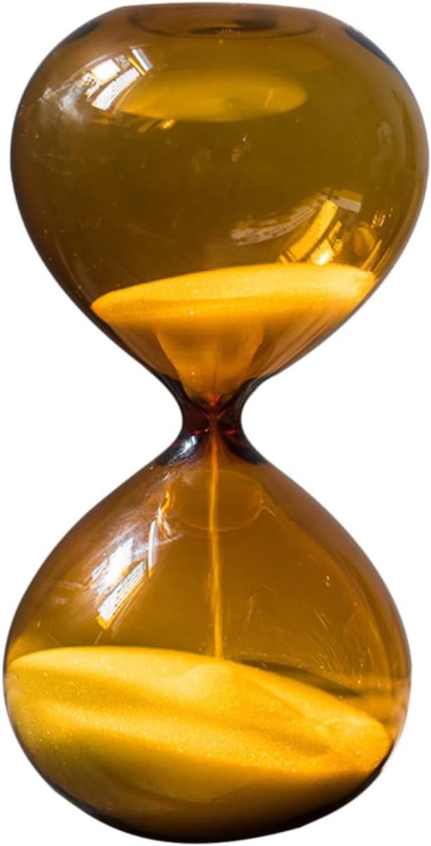 Zandloper - Zandtimer Klok - Koken en Spelletjes - Decoratief Glaswerk - 15 Minuten - Zwart