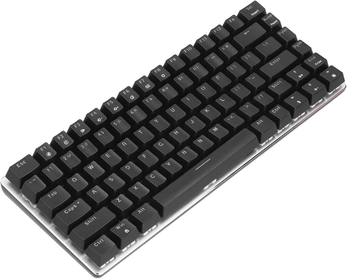 Mechanisch Gaming Toetsenbord - Compact Toetsenbord - Intensief Gamen - RGB Verlichting - 82 Toetsen - Blauwe Schakelaar