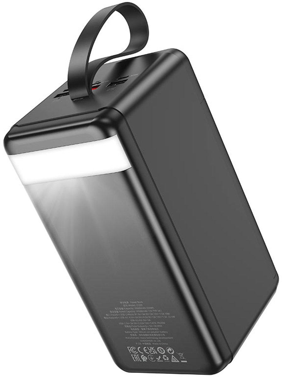 Hoco 90000 mAh Powerbank met Zaklamp en Snellader 22.5W - afbeelding 2