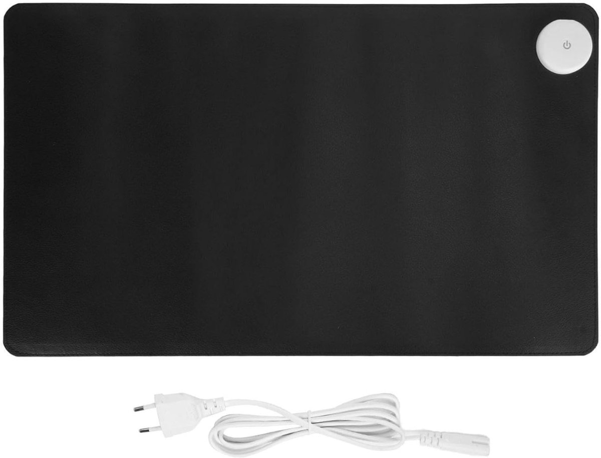 SAVI® Verwarmde Muismat - Verwarmde Bureau Onderlegger - Bureau Verwarming Voor Koude Handen – Zwart- ‎41cm x 10cm x 9cm