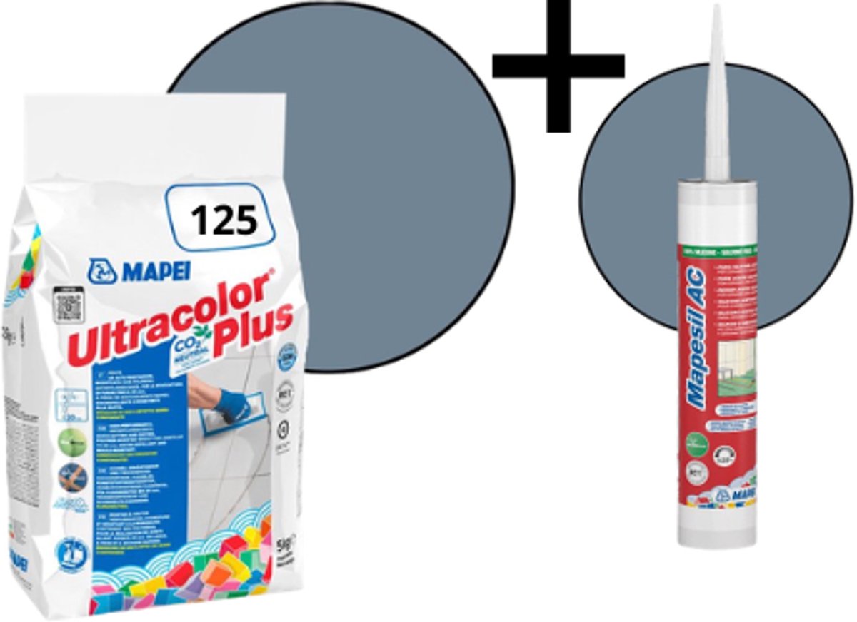 Combipakket Mapei Ultracolor Plus kleurcode 125 + siliconen kit kleurcode 125