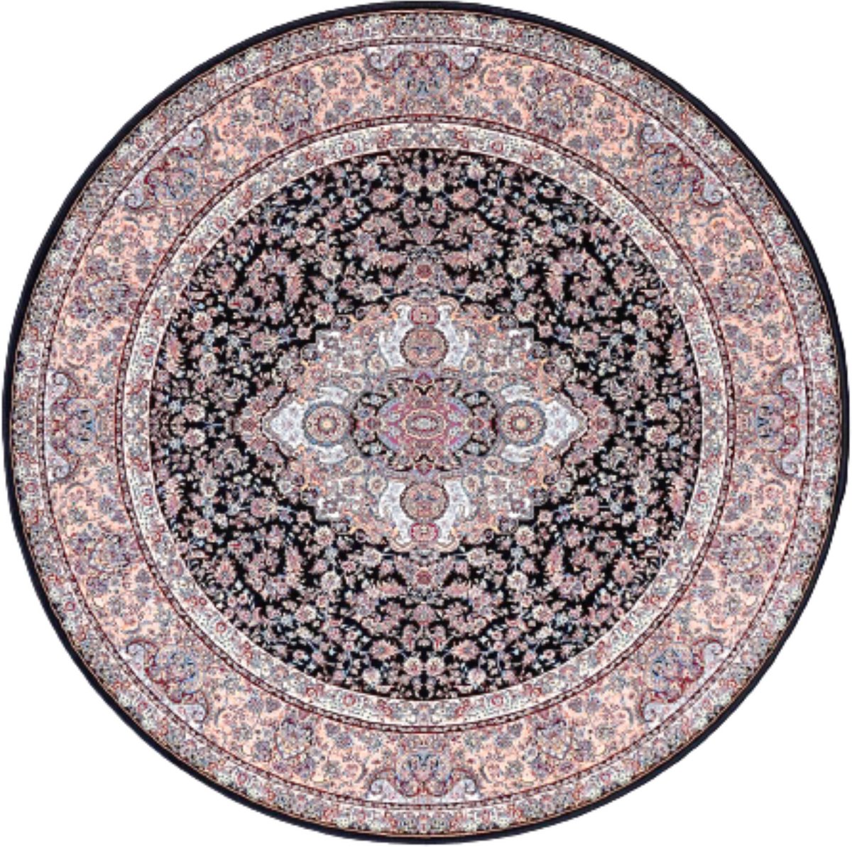 SusaStyle Perzisch Vloerkleed – Salari Darkblue – Tapijt 300 cm – Rond