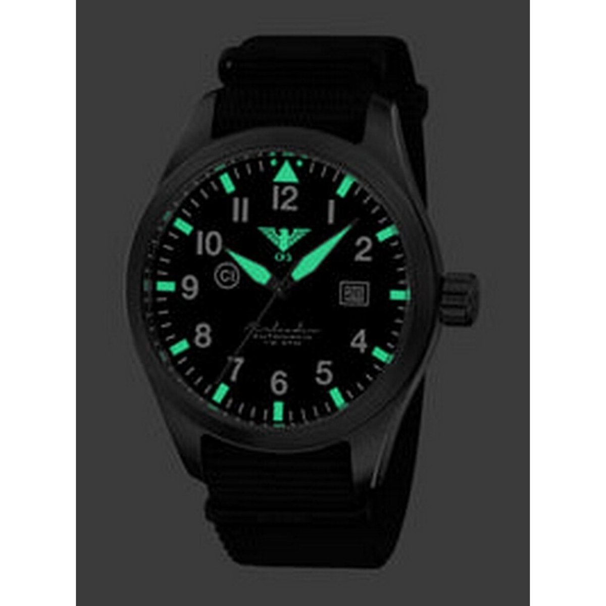 KHS - KHS.AIRBSABLA.NB - Polshorloge - Automatisch - Airleader Black Steel - Heren