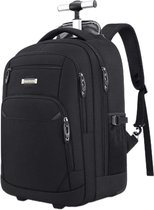 Eleganci® Travel Rugzak - Trolley Laptop 18 inch - Handbagage - USB - Zwart