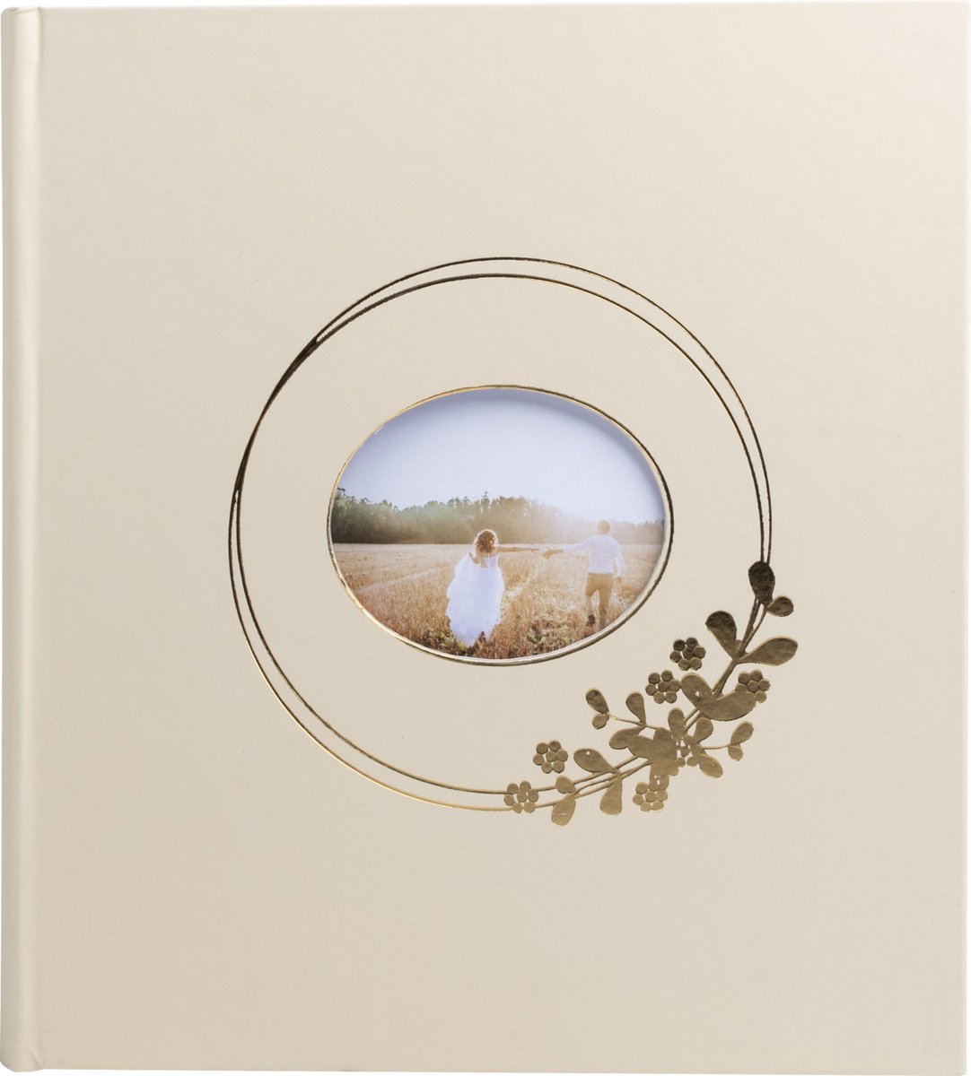 Exacompta Boekgebonden fotoalbum 60 witte pagina's Ringflower - Latte - 16733E