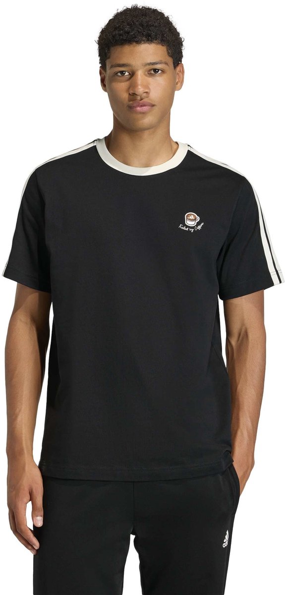 ADIDAS m coffee cup t Sport t-shirt korte mouw heren Zwart
