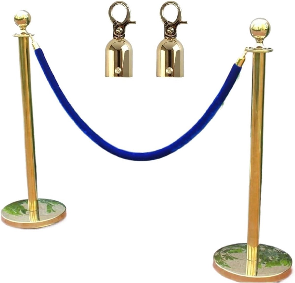 Barrièretouw - Wachtrij Touw - Publieksbeheer - Metalen Haak - 15 Meter - Blauw