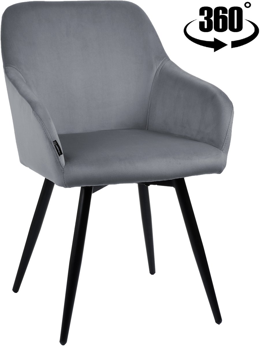 ExitoDesign ESMO - Bureaustoel - Grijs - Velours - Ergonomisch