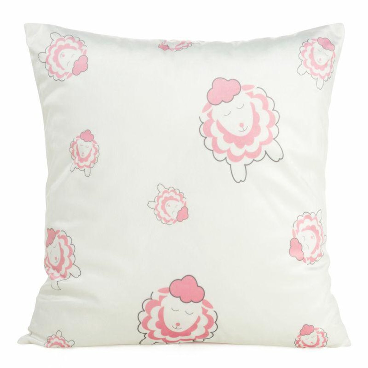 Eurofirany Kids Serie - Decoratieve Kussenhoes - 45x45cm - Wit - Pluizig Schaap Motief