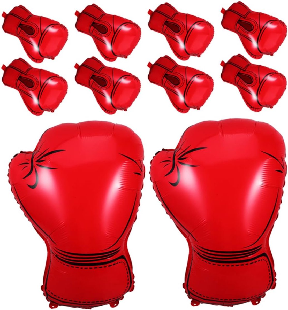 Sport Ballonnen Set - Vechtsport Decoratie - Feestelijke Versiering - Realistisch Ontwerp - 52x42cm - Rood