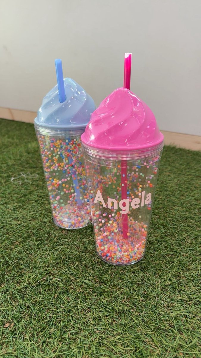 Gepersonaliseerde "Ice Cream" Shake Beker – Met Naam naar Keuze