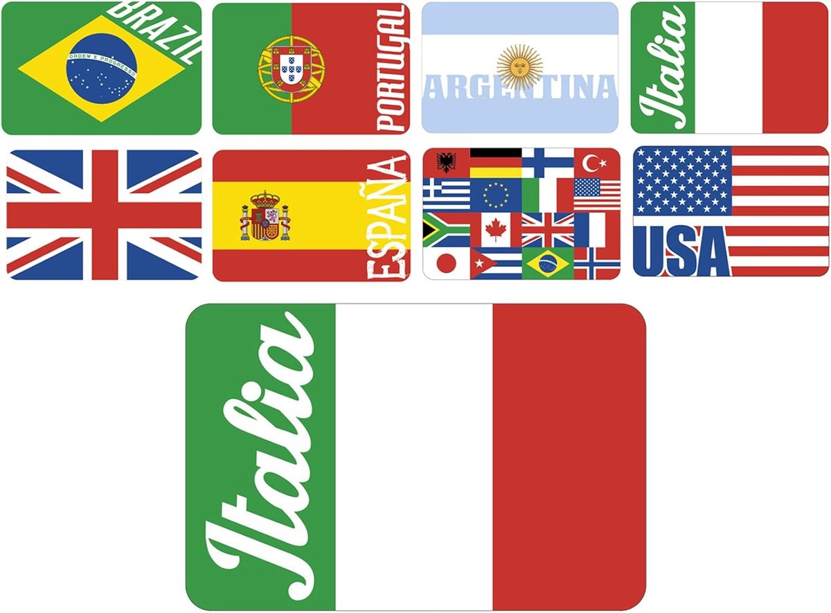 Set Placemats - Tafeldecoratie - Eettafel Beschermen - 18 Stuks - 47x32 cm - Decoratie Vlag
