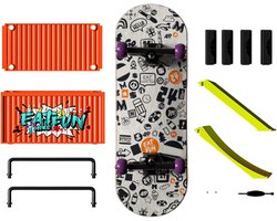 Vinger skateboards - Mini skateboards - Trucs oefenen - Complete set - Compact formaat - Logo patroon