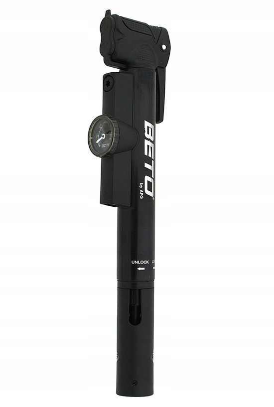 Beto CLD-038G Mini Fietspomp met Manometer - Universele Ventielen — afbeelding 2