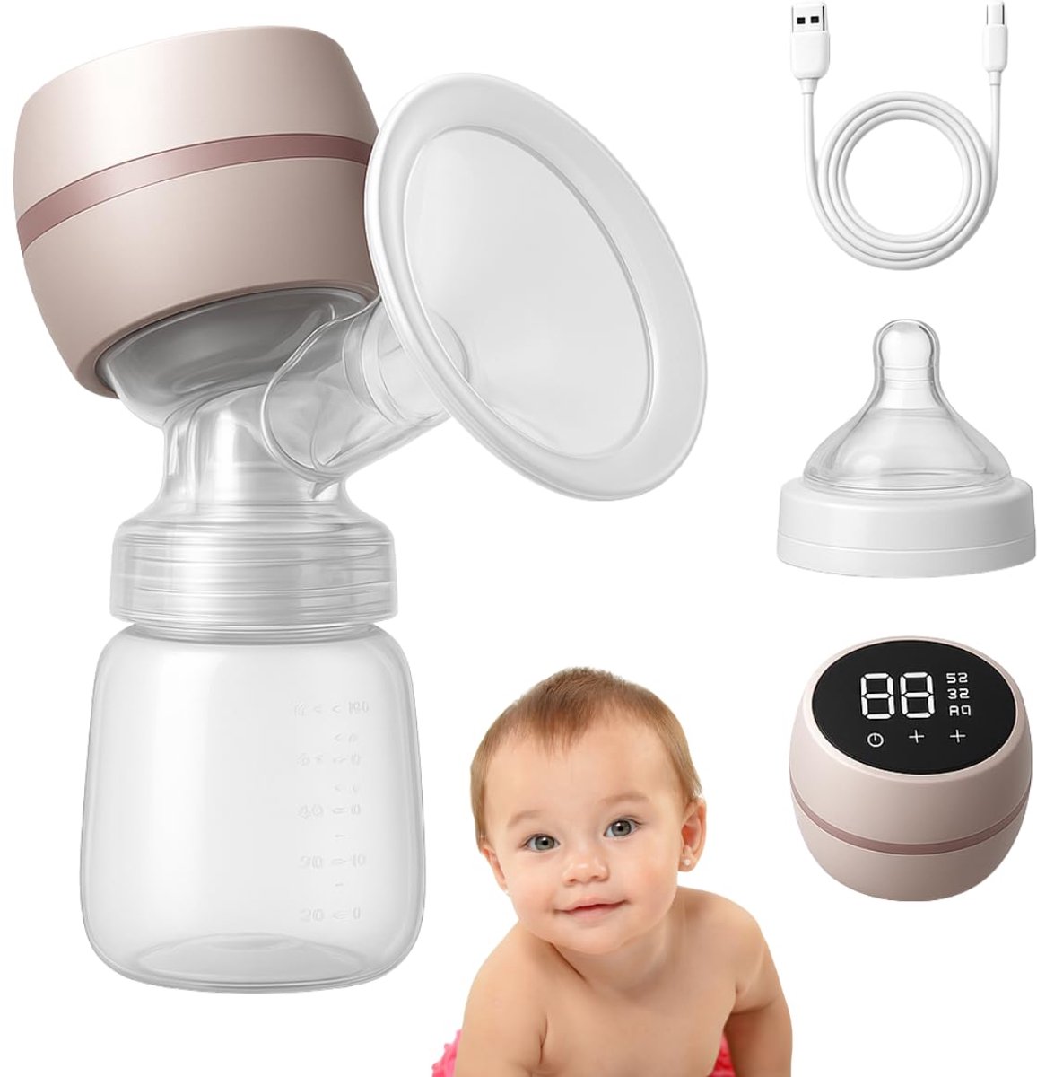 Kraftverdia Borstkolf - Borstkolf Handsfree - Borstkolf Electrisch - Draagbaar – 9 Suctieniveaus - BPA - Oplaadbaar