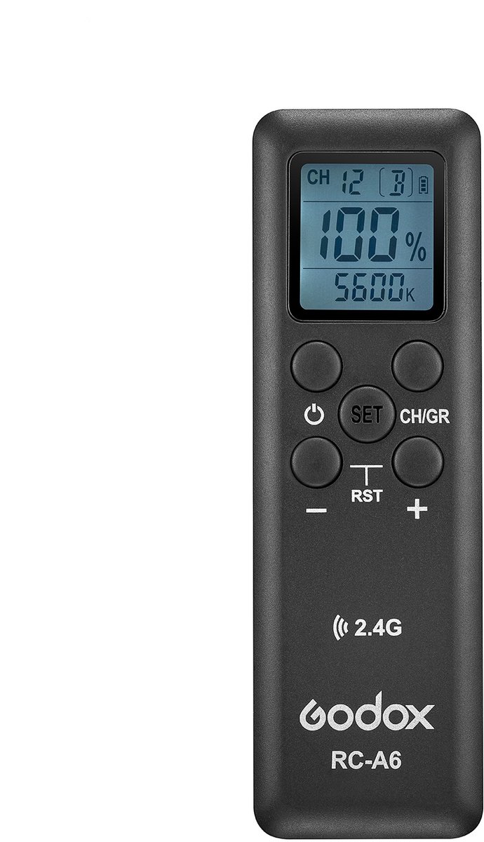 RC‑A6 Afstandsbediening – Compatibel met SL150II SL200II FV150 FV200 LF308 – 2,4 GHz 32 Kanalen 16 Groepen – LED Studio Verlichting