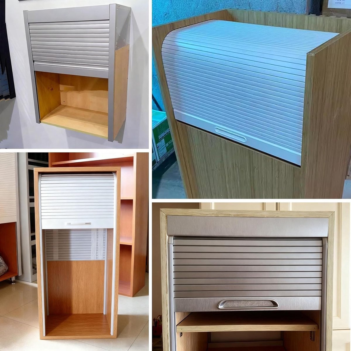 Tambour Deur - Schuifdeur Systeem - Kast Afsluiten - Ruimtebesparend Ontwerp - 56x76 cm - Zwart