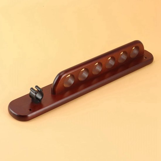 Biljartkeu Houder - Pool Keu Rek - Biljart Opbergen - Massief Hout - Wandmontage — afbeelding 4