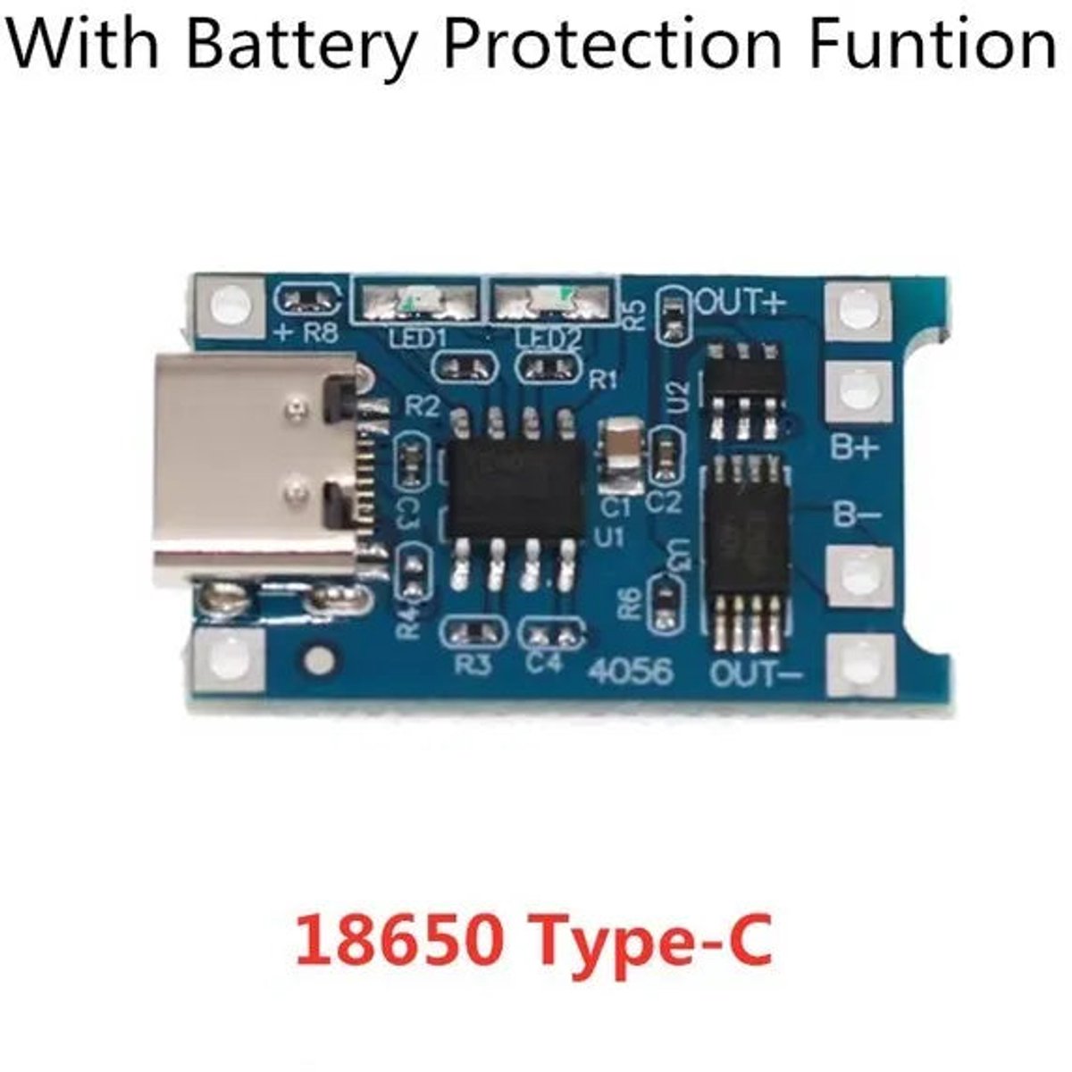 TP4056 Serie - Oplaadmodule Li-ion - Bescherming Duale Functie - 5V - Voor Hobby Elektronica - Model TP4056
