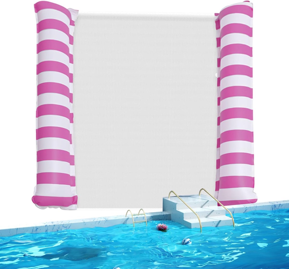 Zwembad Hangmat - Waterdrijver Vlotter - Zomerse Ontspanning - Dubbele Capaciteit - 130x132cm Opgeblazen - Roze