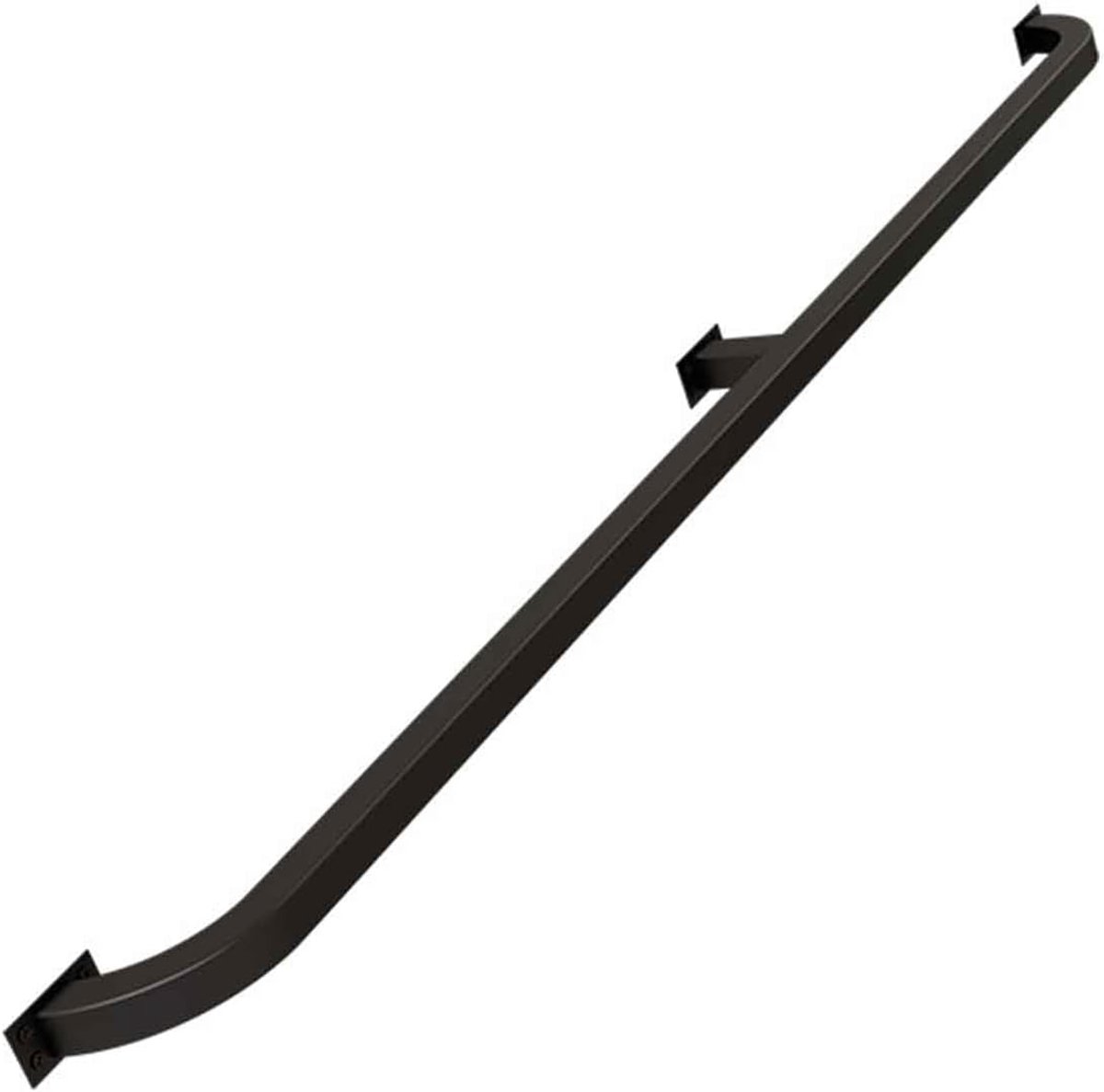 Wandbeugel - Optrekstang Leuning - Trap Gang - Antislip Robuust - 80CM - Zwart