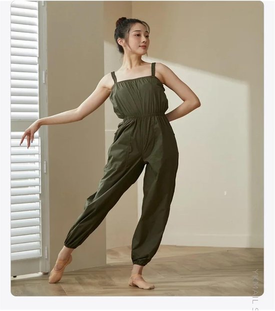 Dansbroek Dames - Sportbroek Trainingsbroek - Dans Yoga Fitness - Ademende Stof - Maat M - Groen — afbeelding 5